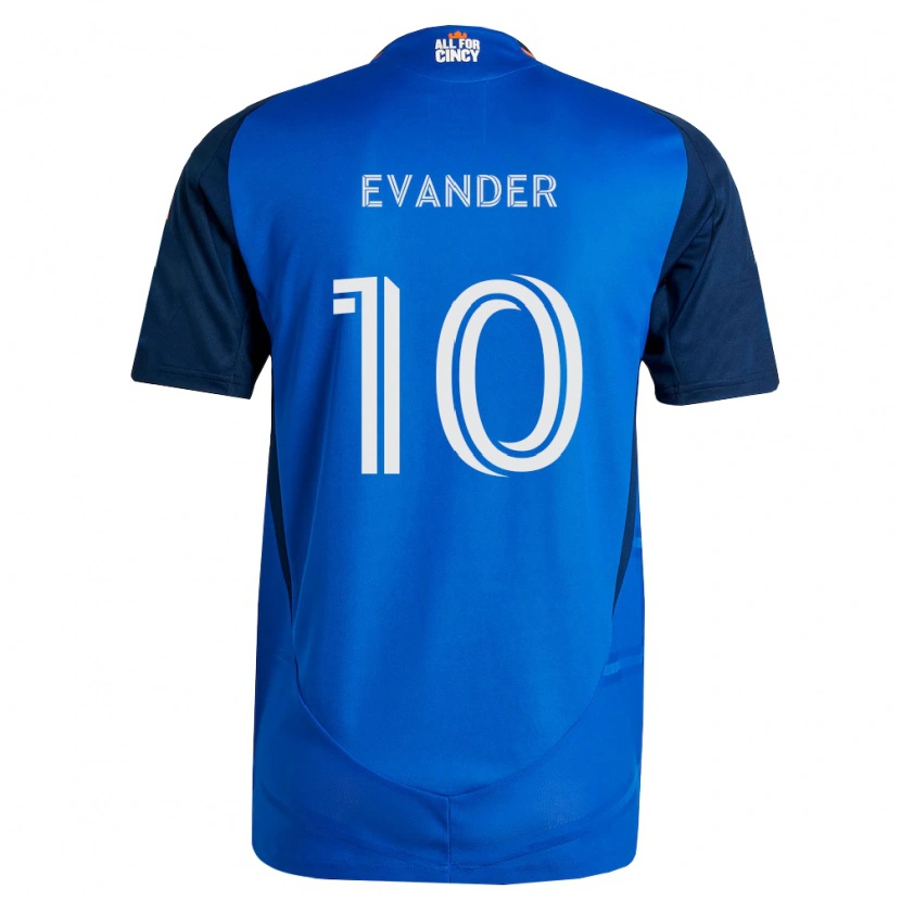 Danxen Dames Evander Da Silva Ferreira #10 Koninklijk Blauw Oranje Thuisshirt Thuistenue 2026/27 T-Shirt