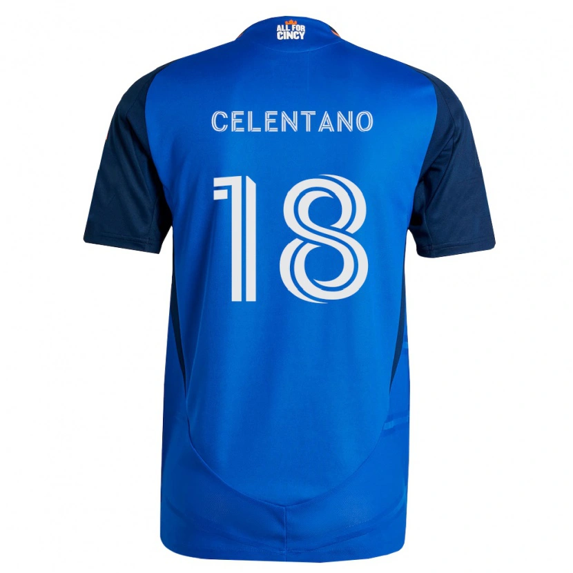 Danxen Dames Roman Celentano #18 Koninklijk Blauw Oranje Thuisshirt Thuistenue 2026/27 T-Shirt