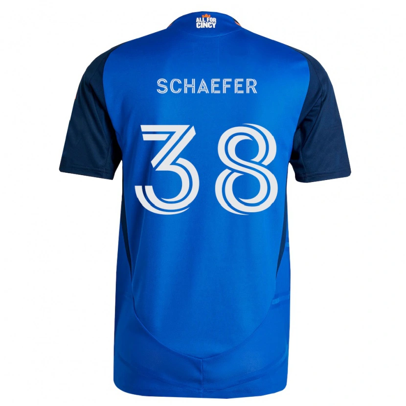 Danxen Dames Brian Schaefer #38 Koninklijk Blauw Oranje Thuisshirt Thuistenue 2026/27 T-Shirt