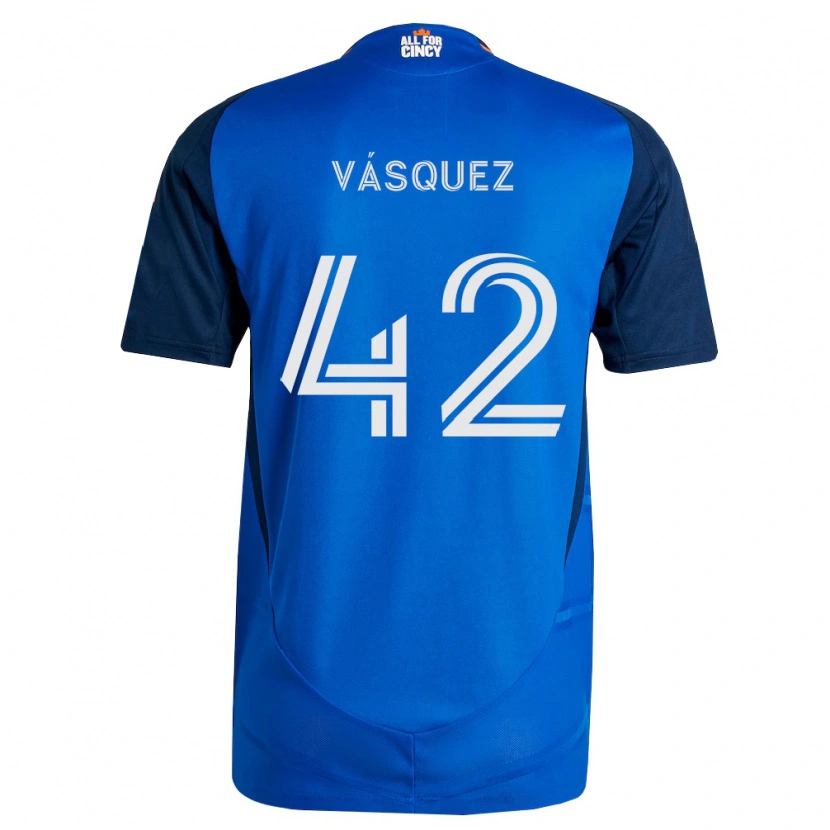 Danxen Dames Mathías Vásquez #42 Koninklijk Blauw Oranje Thuisshirt Thuistenue 2026/27 T-Shirt