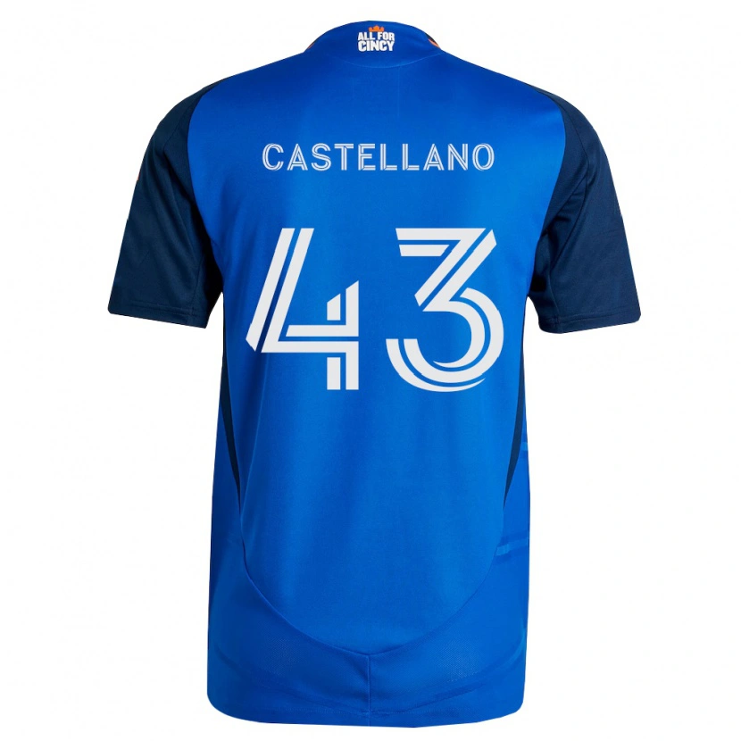 Danxen Dames Jesús Castellano #43 Koninklijk Blauw Oranje Thuisshirt Thuistenue 2026/27 T-Shirt