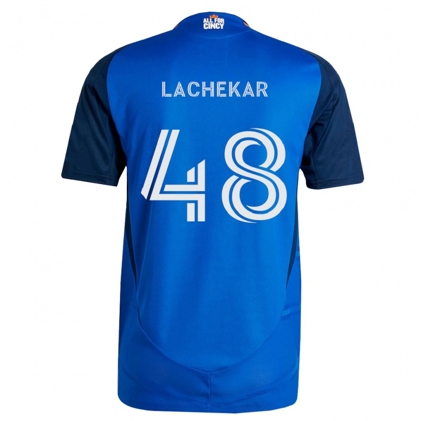 Danxen Dames Sami Lachekar #48 Koninklijk Blauw Oranje Thuisshirt Thuistenue 2026/27 T-Shirt