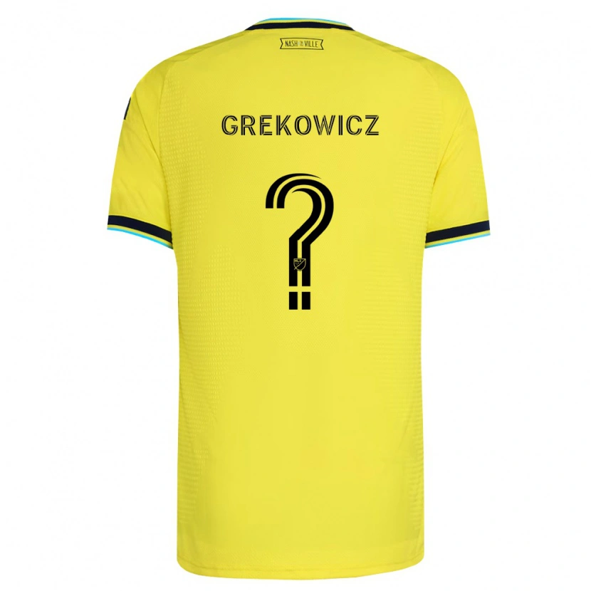 Danxen Dames Jacob Grekowicz #0 Helder Geel Marineblauw Thuisshirt Thuistenue 2026/27 T-Shirt