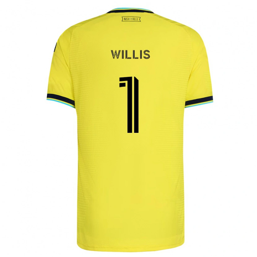 Danxen Dames Joe Willis #1 Helder Geel Marineblauw Thuisshirt Thuistenue 2026/27 T-Shirt