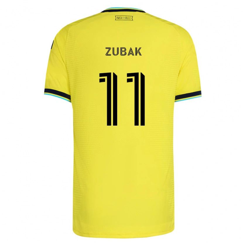 Danxen Dames Ethan Zubak #11 Helder Geel Marineblauw Thuisshirt Thuistenue 2026/27 T-Shirt