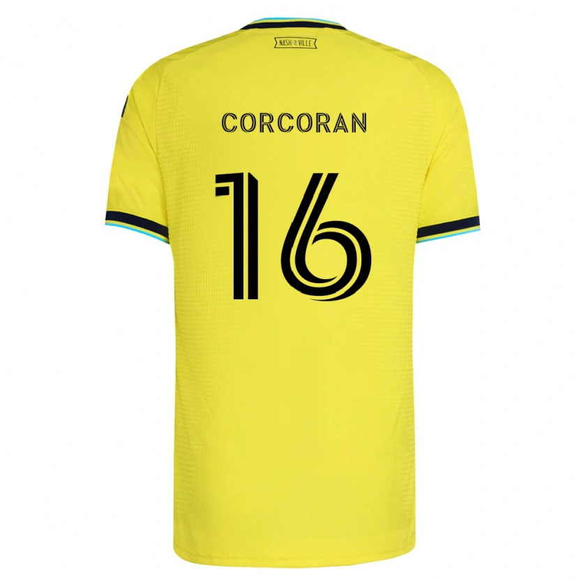 Danxen Dames Matthew Corcoran #16 Helder Geel Marineblauw Thuisshirt Thuistenue 2026/27 T-Shirt