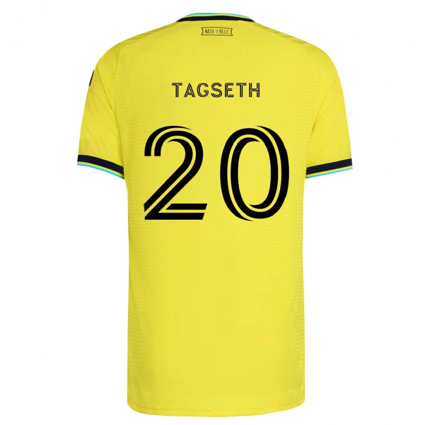 Danxen Dames Edvard Tagseth #20 Helder Geel Marineblauw Thuisshirt Thuistenue 2026/27 T-Shirt
