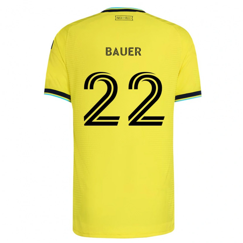 Danxen Dames Josh Bauer #22 Helder Geel Marineblauw Thuisshirt Thuistenue 2026/27 T-Shirt