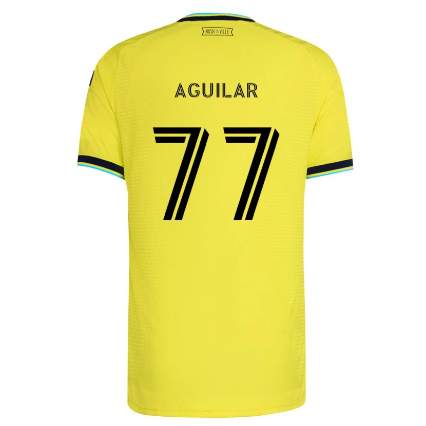 Danxen Dames Xavier Aguilar #77 Helder Geel Marineblauw Thuisshirt Thuistenue 2026/27 T-Shirt