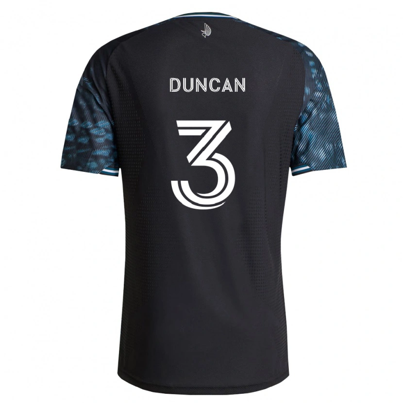 Danxen Dames Kyle Duncan #3 Zwart Wit Thuisshirt Thuistenue 2026/27 T-Shirt