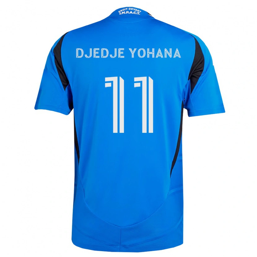 Danxen Dames Kabie Djedje Yohana #11 Blauw Wit Zwart Thuisshirt Thuistenue 2026/27 T-Shirt