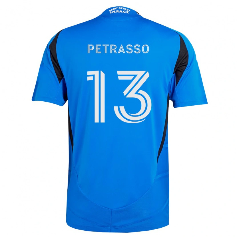 Danxen Dames Luca Petrasso #13 Blauw Wit Zwart Thuisshirt Thuistenue 2026/27 T-Shirt