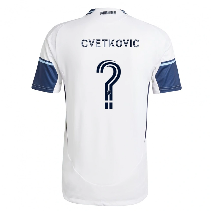 Danxen Dames Aleksa Cvetkovic #0 Wit Koninklijk Blauw Thuisshirt Thuistenue 2026/27 T-Shirt