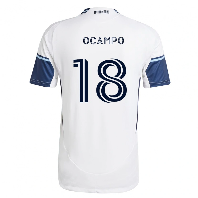 Danxen Dames Édier Ocampo #18 Wit Koninklijk Blauw Thuisshirt Thuistenue 2026/27 T-Shirt