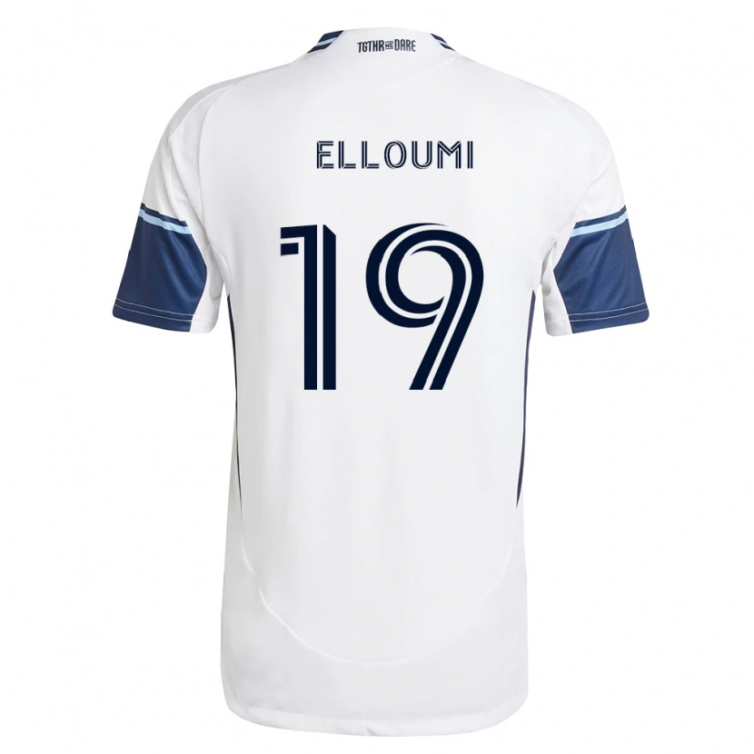 Danxen Dames Rayan Elloumi #19 Wit Koninklijk Blauw Thuisshirt Thuistenue 2026/27 T-Shirt
