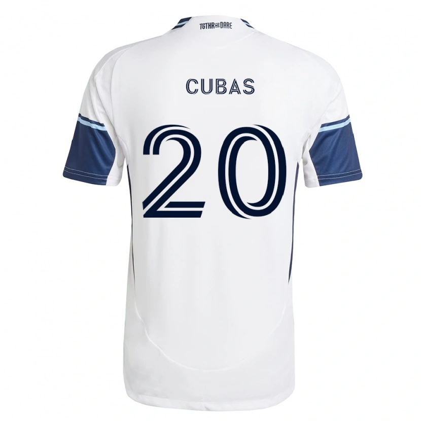 Danxen Dames Andrés Cubas #20 Wit Koninklijk Blauw Thuisshirt Thuistenue 2026/27 T-Shirt