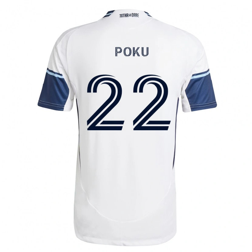 Danxen Dames Kwasi Poku #22 Wit Koninklijk Blauw Thuisshirt Thuistenue 2026/27 T-Shirt
