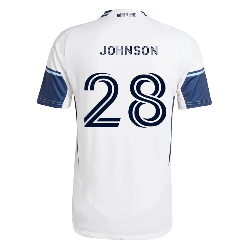 Danxen Dames Tate Johnson #28 Wit Koninklijk Blauw Thuisshirt Thuistenue 2026/27 T-Shirt