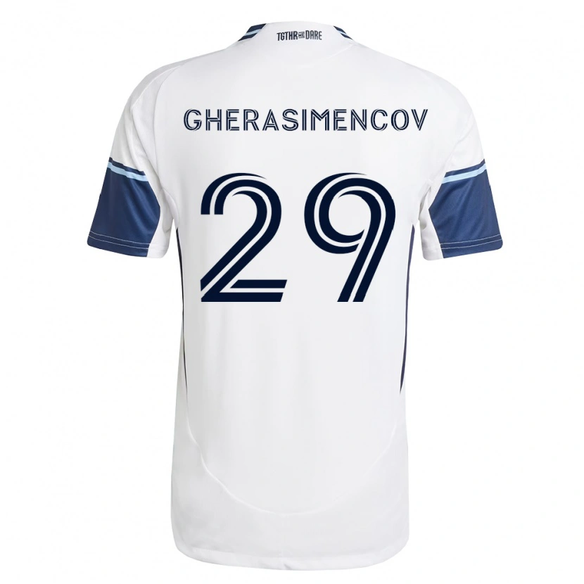 Danxen Dames Mihail Gherasimencov #29 Wit Koninklijk Blauw Thuisshirt Thuistenue 2026/27 T-Shirt