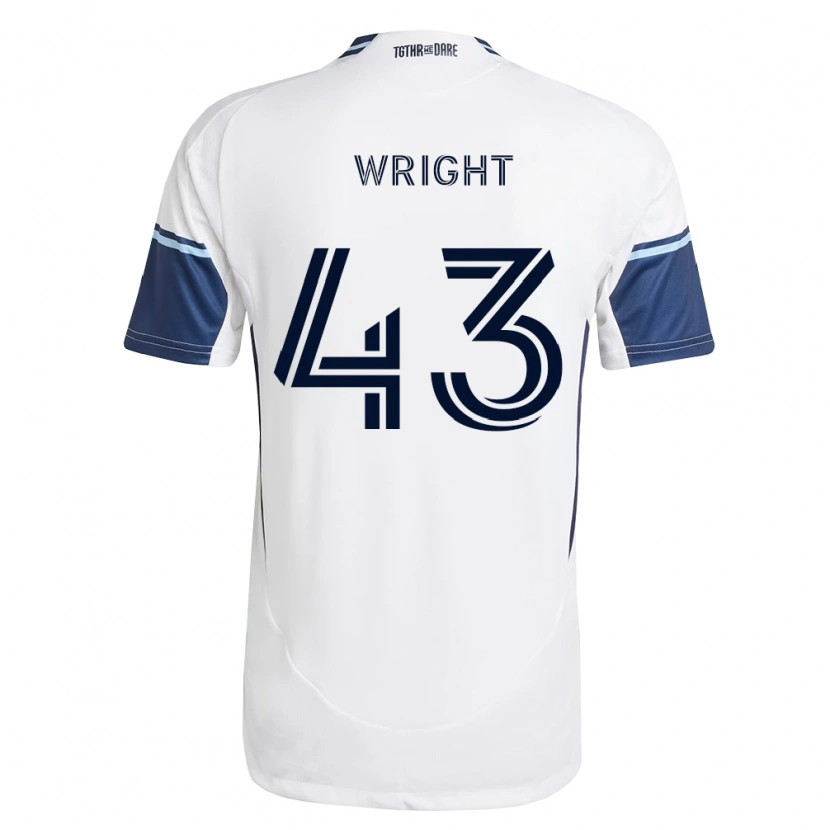Danxen Dames Trevor Wright #43 Wit Koninklijk Blauw Thuisshirt Thuistenue 2026/27 T-Shirt