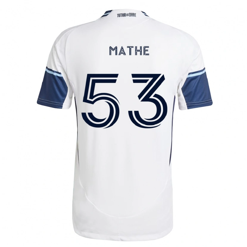 Danxen Dames Immanuel Mathe #53 Wit Koninklijk Blauw Thuisshirt Thuistenue 2026/27 T-Shirt