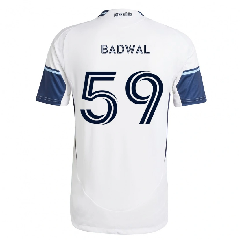 Danxen Dames Jeevan Badwal #59 Wit Koninklijk Blauw Thuisshirt Thuistenue 2026/27 T-Shirt
