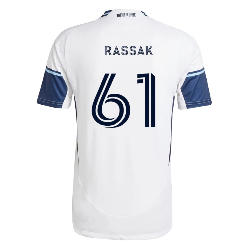 Danxen Dames Carson Rassak #61 Wit Koninklijk Blauw Thuisshirt Thuistenue 2026/27 T-Shirt