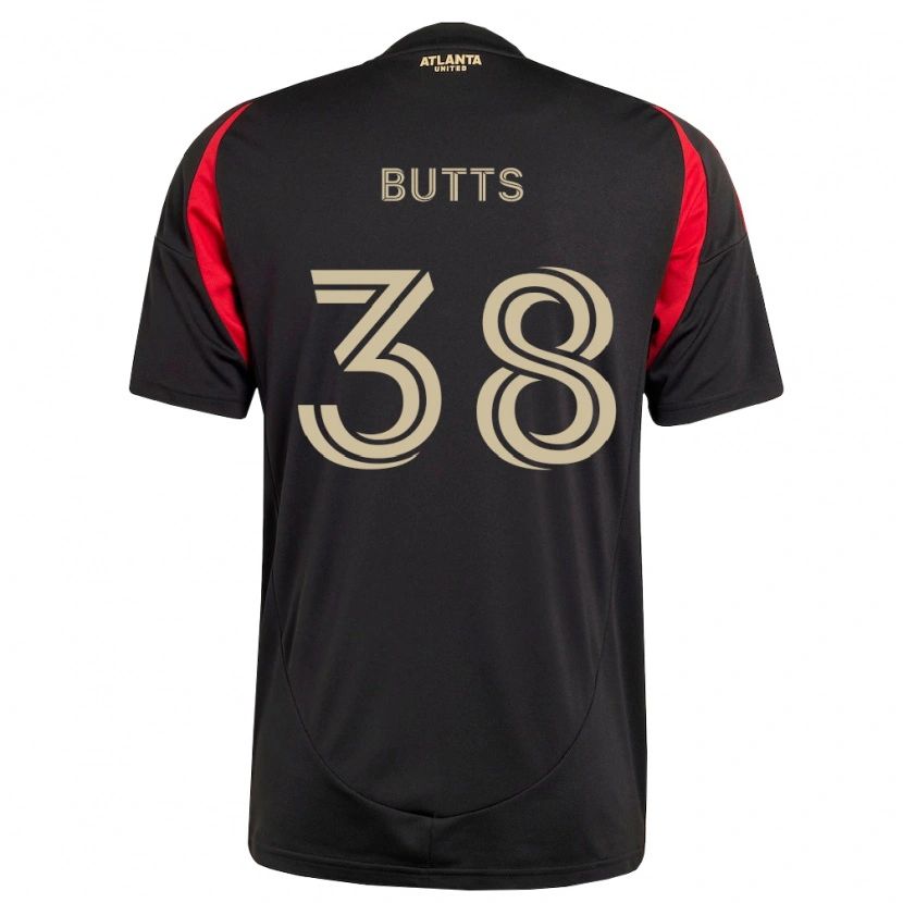 Danxen Dames Liam Butts #38 Zwart Rood Thuisshirt Thuistenue 2026/27 T-Shirt