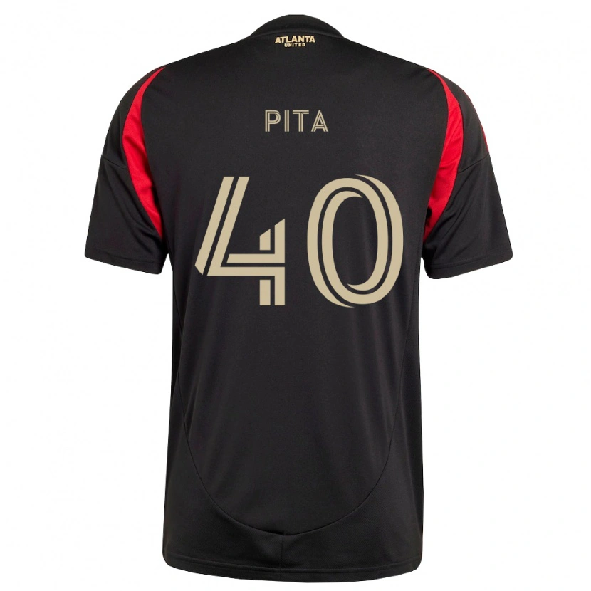 Danxen Dames Santiago Pita #40 Zwart Rood Thuisshirt Thuistenue 2026/27 T-Shirt