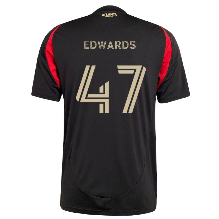 Danxen Dames Matthew Edwards #47 Zwart Rood Thuisshirt Thuistenue 2026/27 T-Shirt