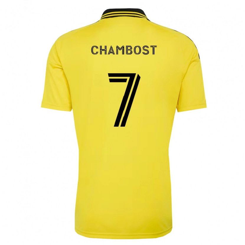 Danxen Dames Dylan Chambost #7 Geel Zwart Thuisshirt Thuistenue 2026/27 T-Shirt
