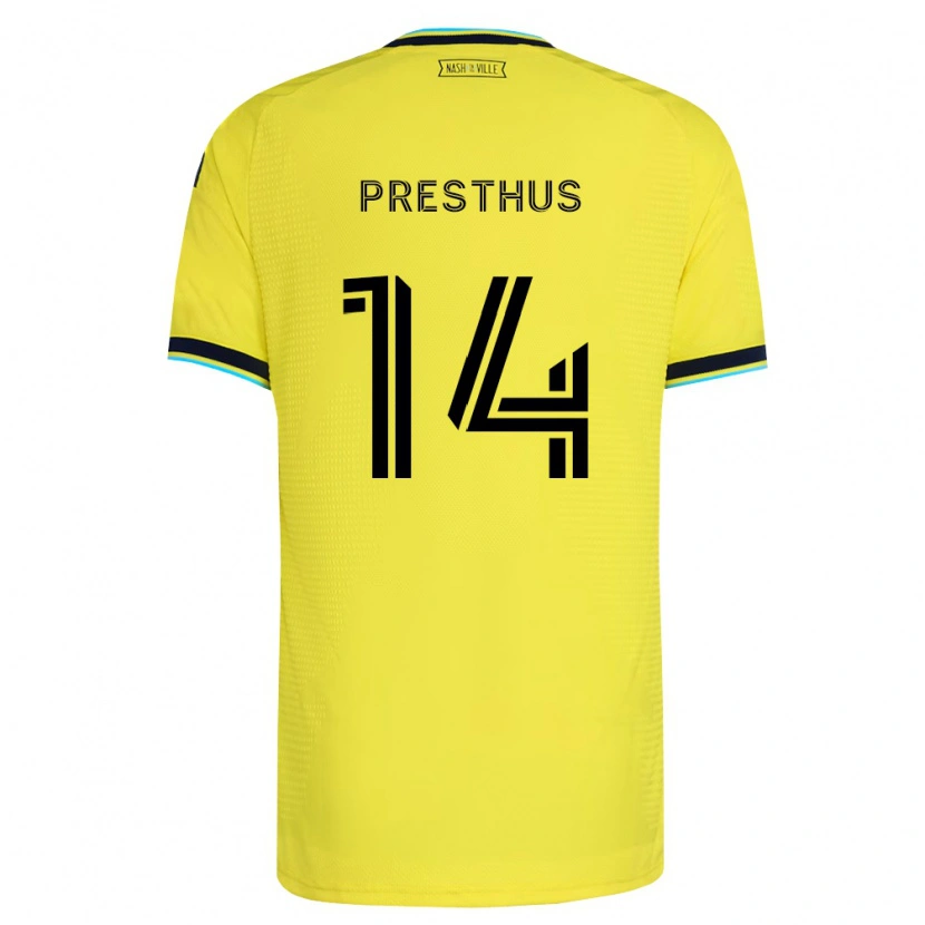 Danxen Dames Owen Presthus #14 Helder Geel Marineblauw Thuisshirt Thuistenue 2026/27 T-Shirt