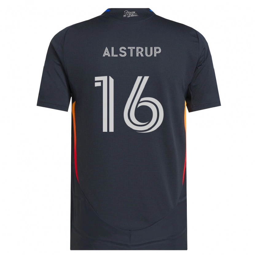Danxen Dames Marcus Alstrup #16 Donkergrijs Rood Thuisshirt Thuistenue 2026/27 T-Shirt