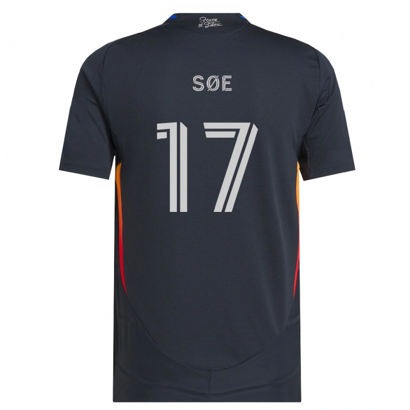 Danxen Dames Osvald Søe #17 Donkergrijs Rood Thuisshirt Thuistenue 2026/27 T-Shirt