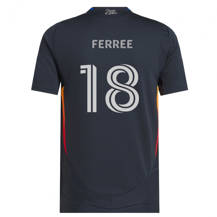 Danxen Dames Duran Ferree #18 Donkergrijs Rood Thuisshirt Thuistenue 2026/27 T-Shirt