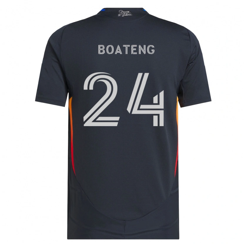 Danxen Dames Emmanuel Boateng #24 Donkergrijs Rood Thuisshirt Thuistenue 2026/27 T-Shirt