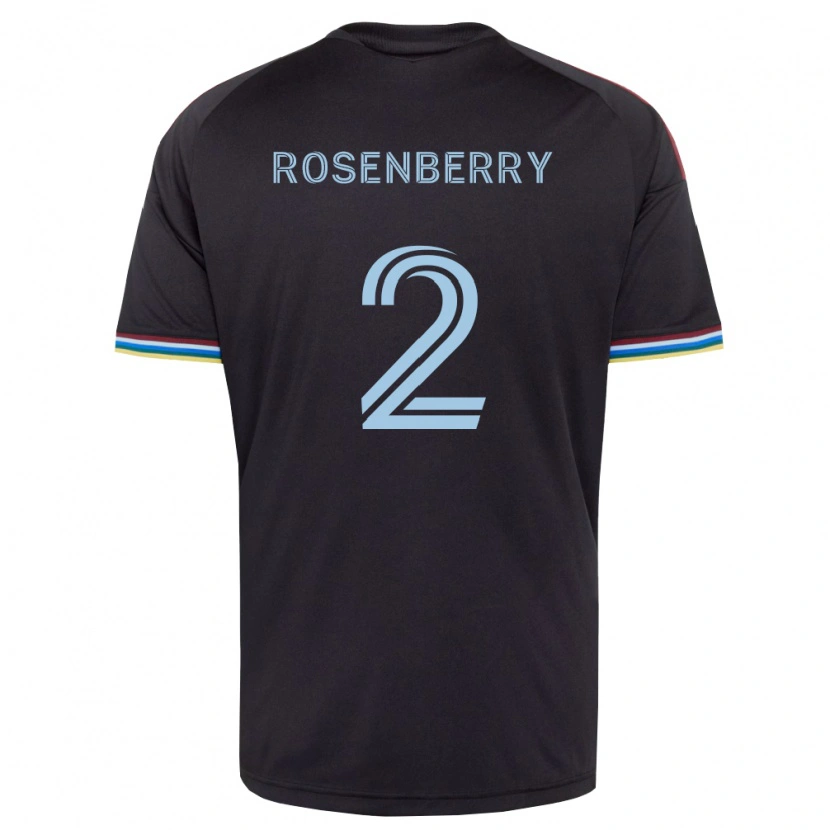 Danxen Dames Keegan Rosenberry #2 Zwart Hemelsblauw Thuisshirt Thuistenue 2026/27 T-Shirt
