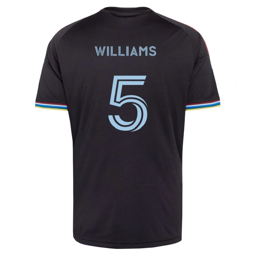 Danxen Dames Loïc Williams #5 Zwart Hemelsblauw Thuisshirt Thuistenue 2026/27 T-Shirt