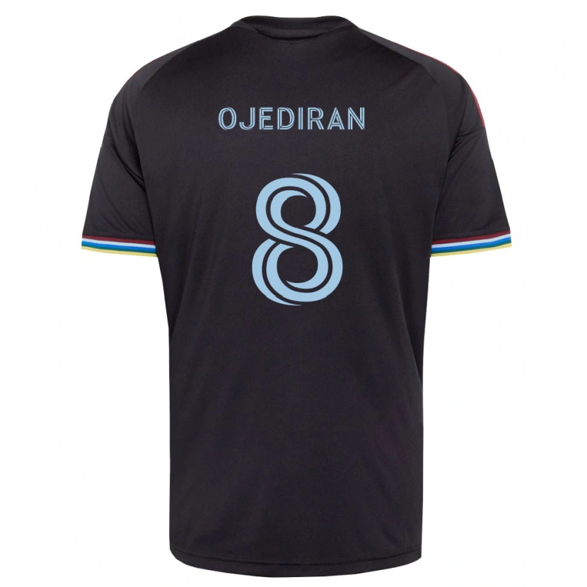 Danxen Dames Hamzat Ojediran #8 Zwart Hemelsblauw Thuisshirt Thuistenue 2026/27 T-Shirt