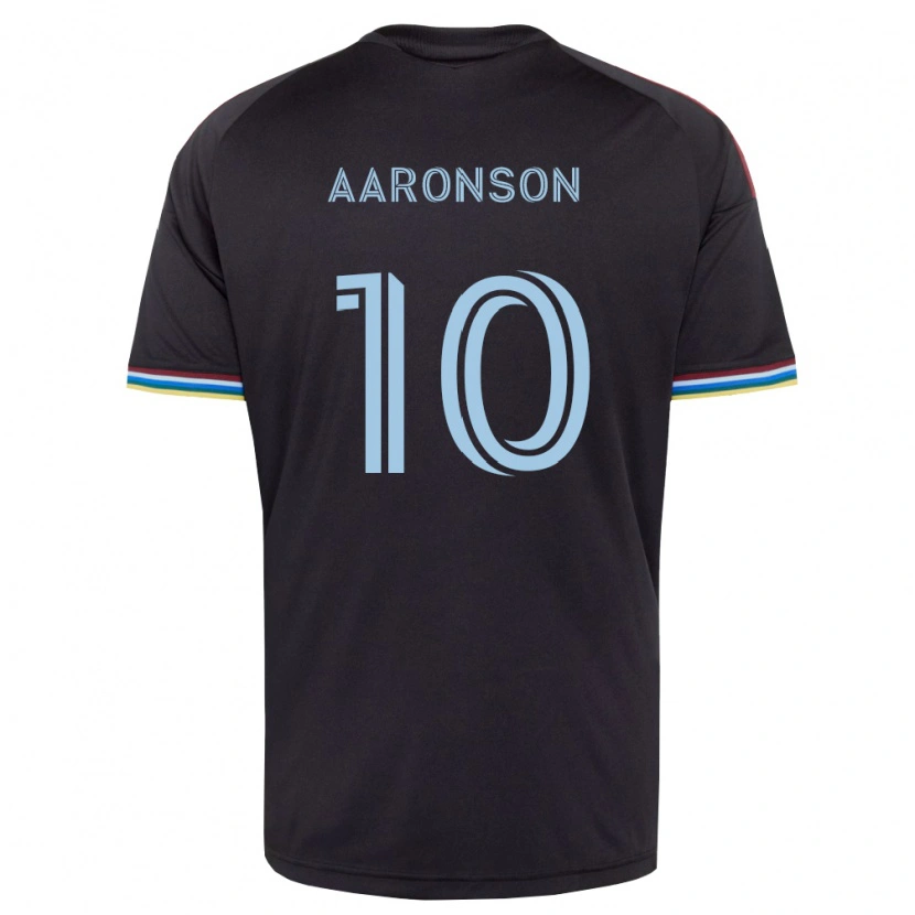 Danxen Dames Paxten Aaronson #10 Zwart Hemelsblauw Thuisshirt Thuistenue 2026/27 T-Shirt