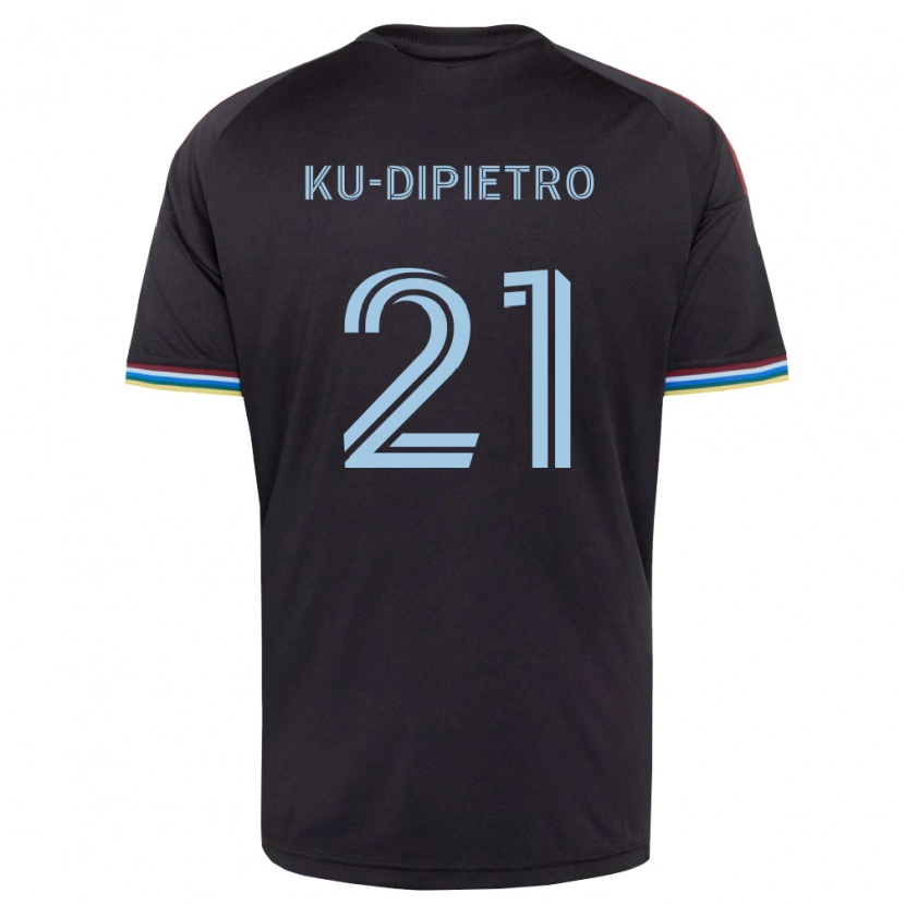 Danxen Dames Theodore Ku-Dipietro #21 Zwart Hemelsblauw Thuisshirt Thuistenue 2026/27 T-Shirt