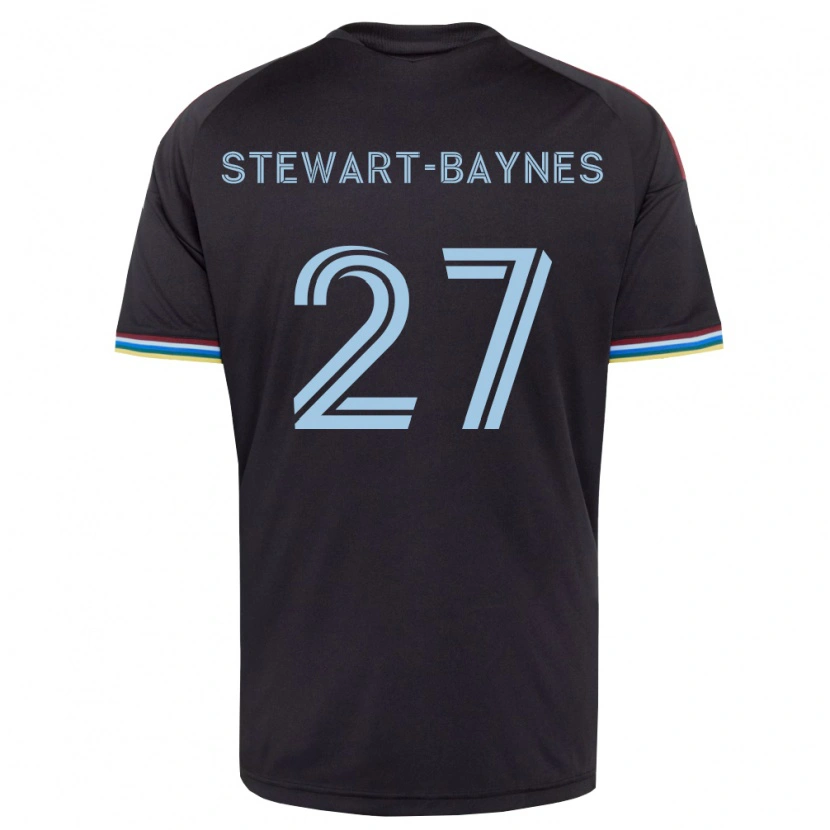 Danxen Dames Kimani Stewart-Baynes #27 Zwart Hemelsblauw Thuisshirt Thuistenue 2026/27 T-Shirt