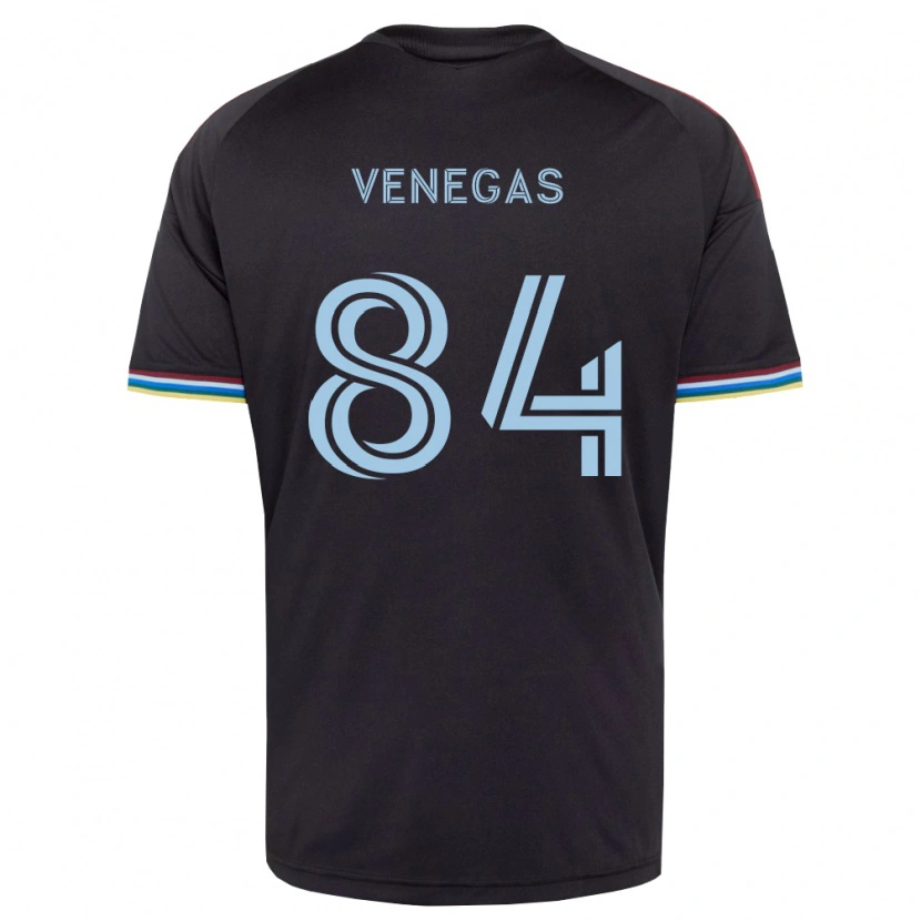 Danxen Dames Pedro Venegas #84 Zwart Hemelsblauw Thuisshirt Thuistenue 2026/27 T-Shirt
