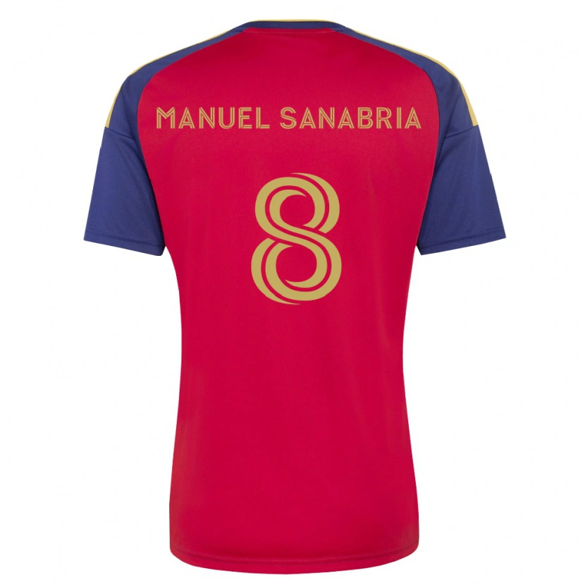 Danxen Dames Juan Manuel Sanabria #8 Koninklijk Blauw Bruin Rood Thuisshirt Thuistenue 2026/27 T-Shirt