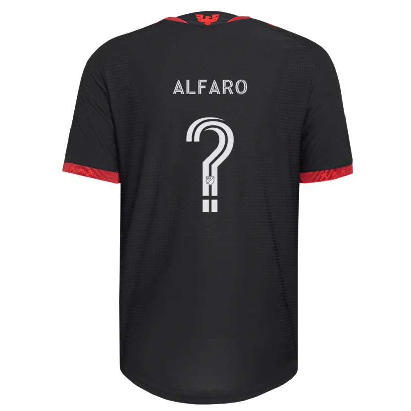 Danxen Dames Antonio Alfaro #0 Zwart Wit Rood Thuisshirt Thuistenue 2026/27 T-Shirt