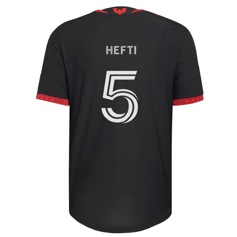 Danxen Dames Silvan Hefti #5 Zwart Wit Rood Thuisshirt Thuistenue 2026/27 T-Shirt
