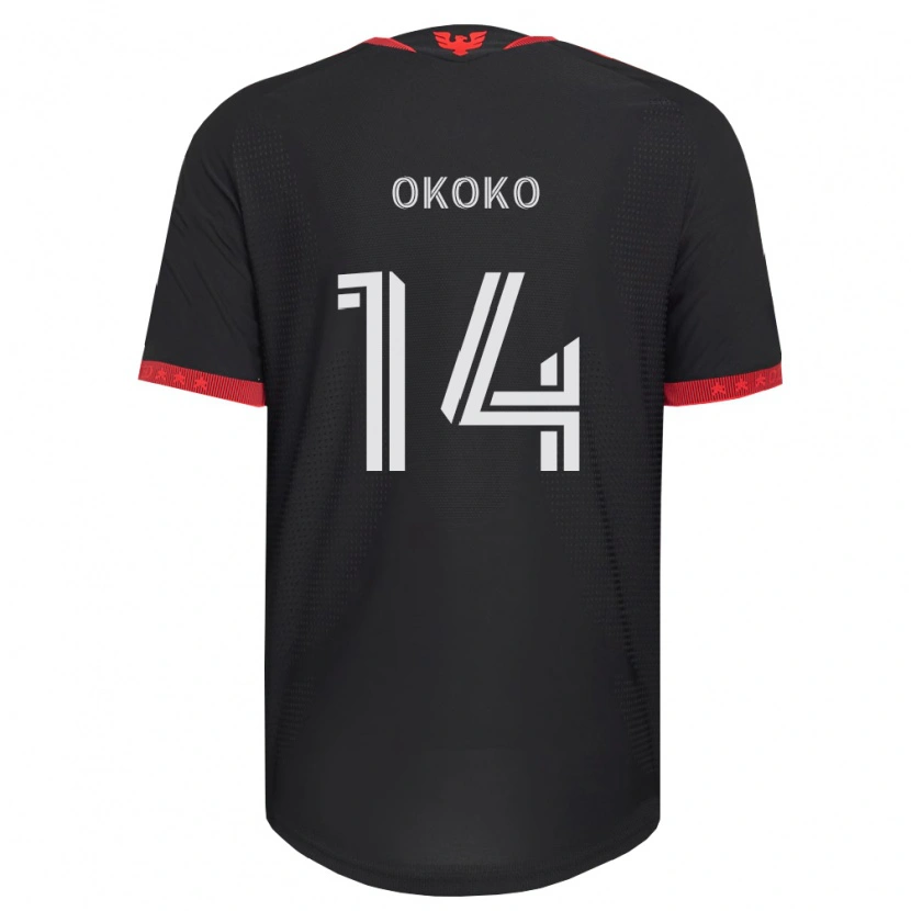 Danxen Dames Lohamba Okoko #14 Zwart Wit Rood Thuisshirt Thuistenue 2026/27 T-Shirt
