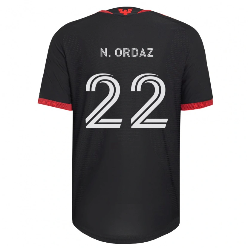 Danxen Dames Nathan Ordaz #22 Zwart Wit Rood Thuisshirt Thuistenue 2026/27 T-Shirt