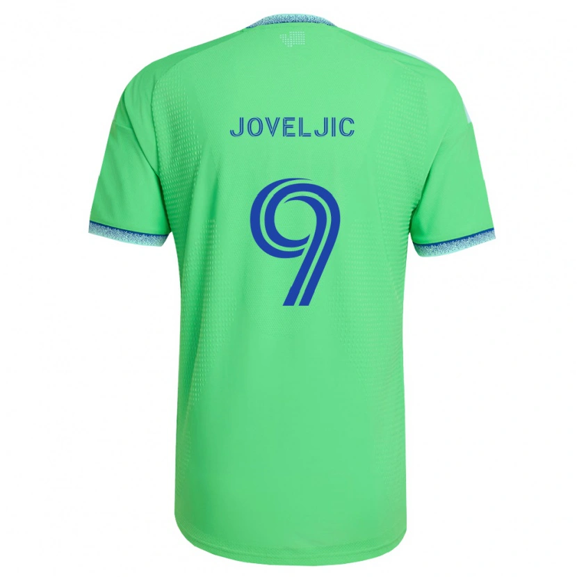 Danxen Dames Dejan Joveljić #9 Groen Lichtblauw Thuisshirt Thuistenue 2026/27 T-Shirt