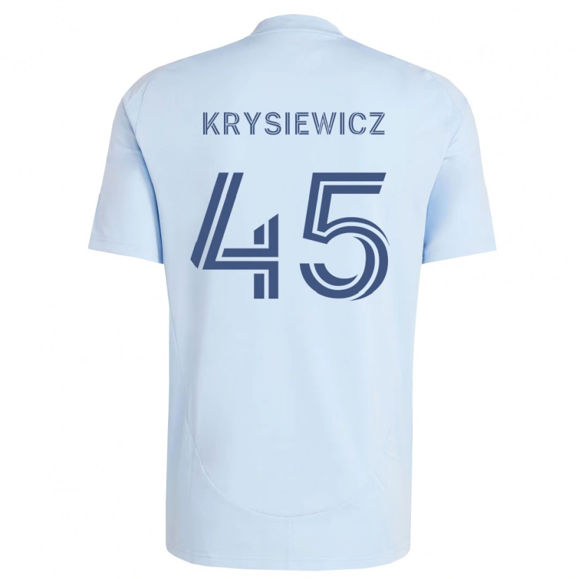 Danxen Dames Brady Krysiewicz #45 Lichtblauw Lichtgrijs Thuisshirt Thuistenue 2026/27 T-Shirt